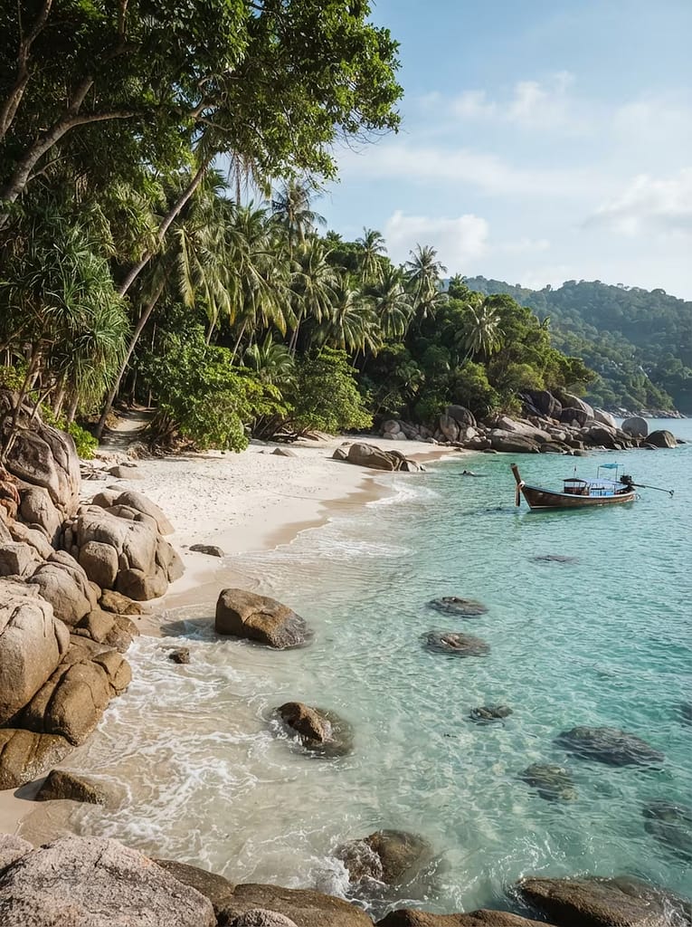 Ultimate Thailand Adventure: 11-Day Itinerary and 10 Luxury Hotels 14 A quiet Koh Samui cove with palms, granite rocks and clear Gulf water