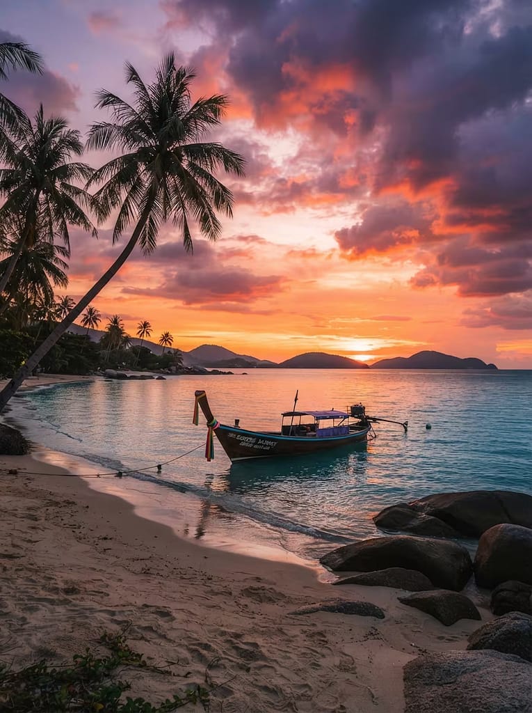 Ultimate Thailand Adventure: 11-Day Itinerary and 10 Luxury Hotels 21 Sunset over the Gulf of Thailand at the end of a multi-stop journey