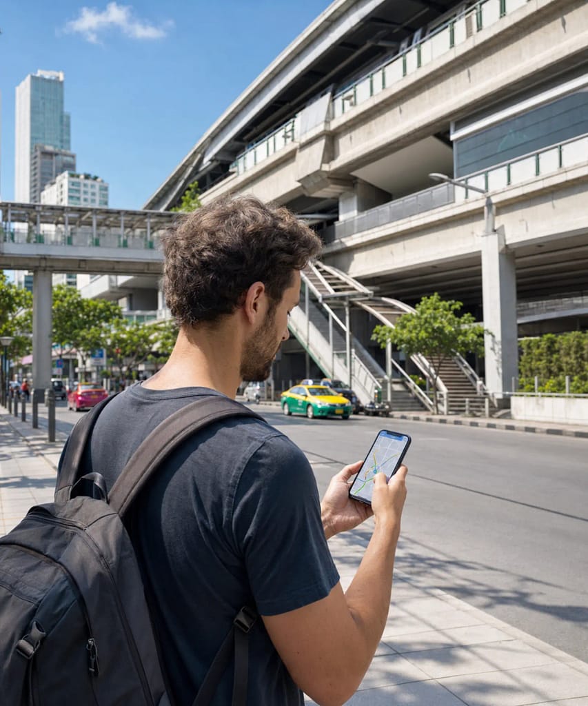 Saily eSIM Thailand Review 2026: 7 Excellent Reasons to Use It 6 Using mobile data and maps while travelling around Bangkok