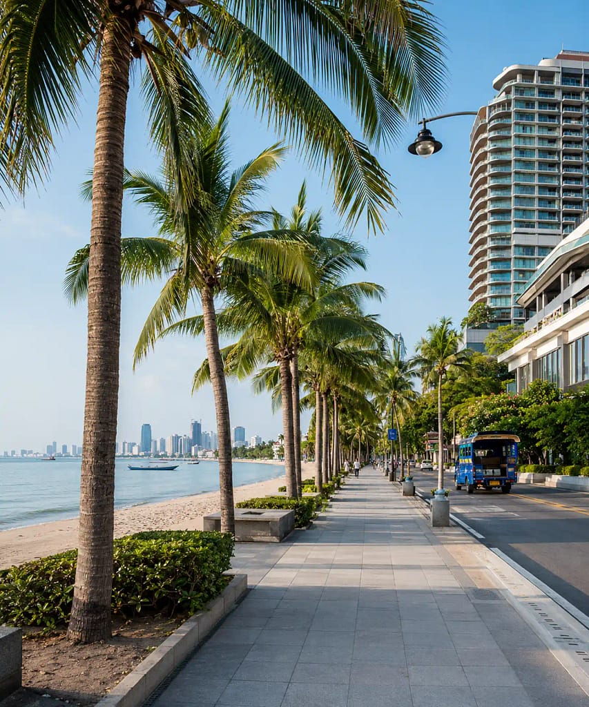 Amari Pattaya: Is This 5-Star Hotel Worth the Money? 4 Pattaya Beach Road promenade near a luxury hotel in North Pattaya