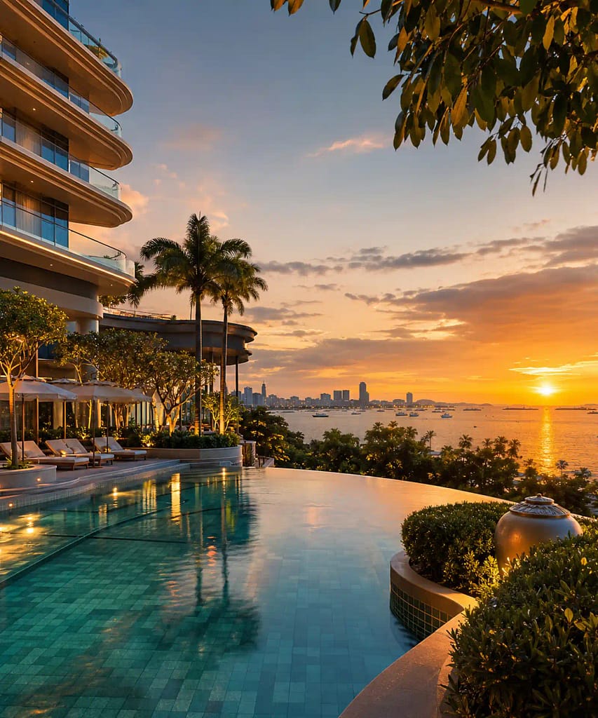 Amari Pattaya: Is This 5-Star Hotel Worth the Money? 12 Sunset Verdict on Amari Pattaya, Luxury Pattaya resort glowing beside the bay at sunset
