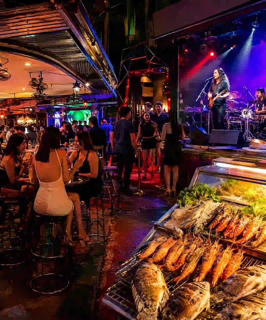 Walking Street Pattaya 2026: First-Timer’s Guide. 6 Live music, nightlife and grilled seafood on Walking Street Pattaya