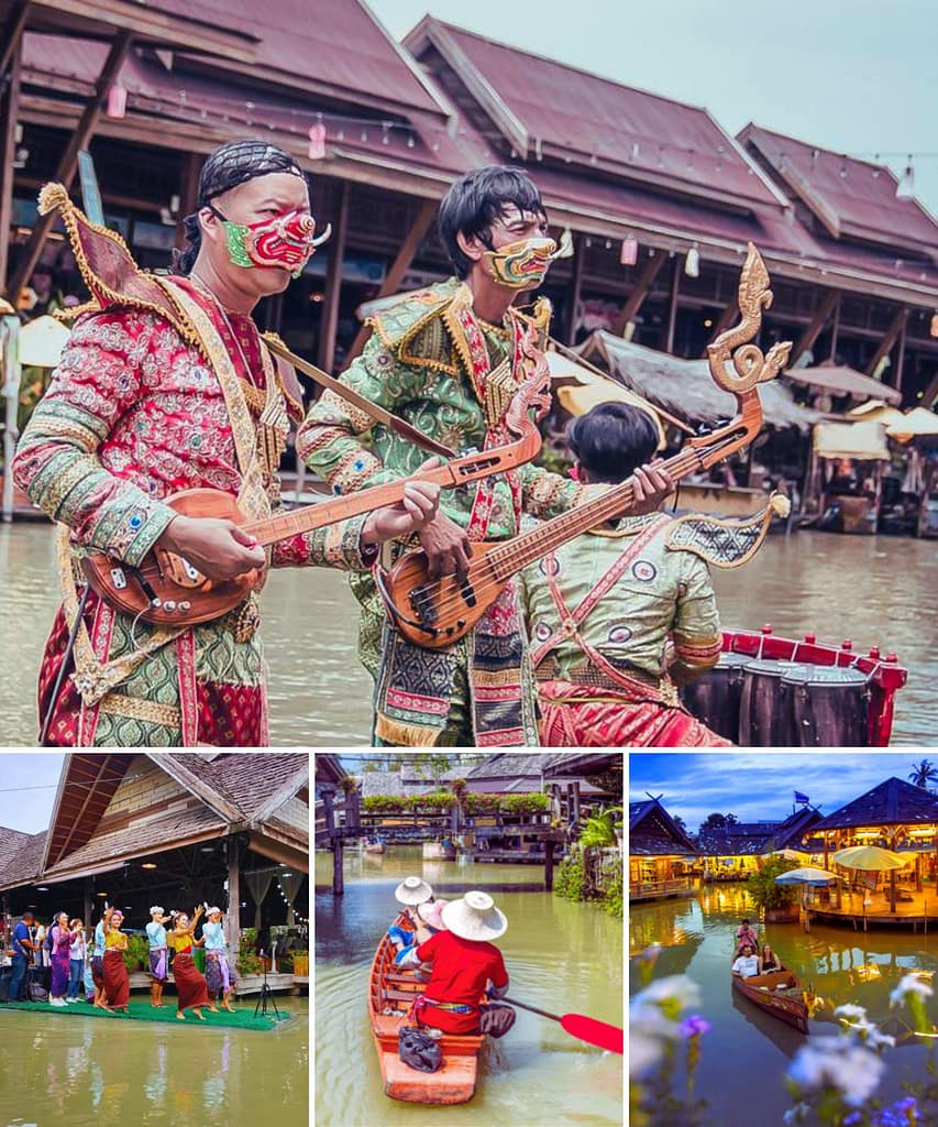 Pattaya Floating Market Review: Tourist Trap or Cultural Gem? 8 Thai artisan weaving fabric beside regional crafts and performers