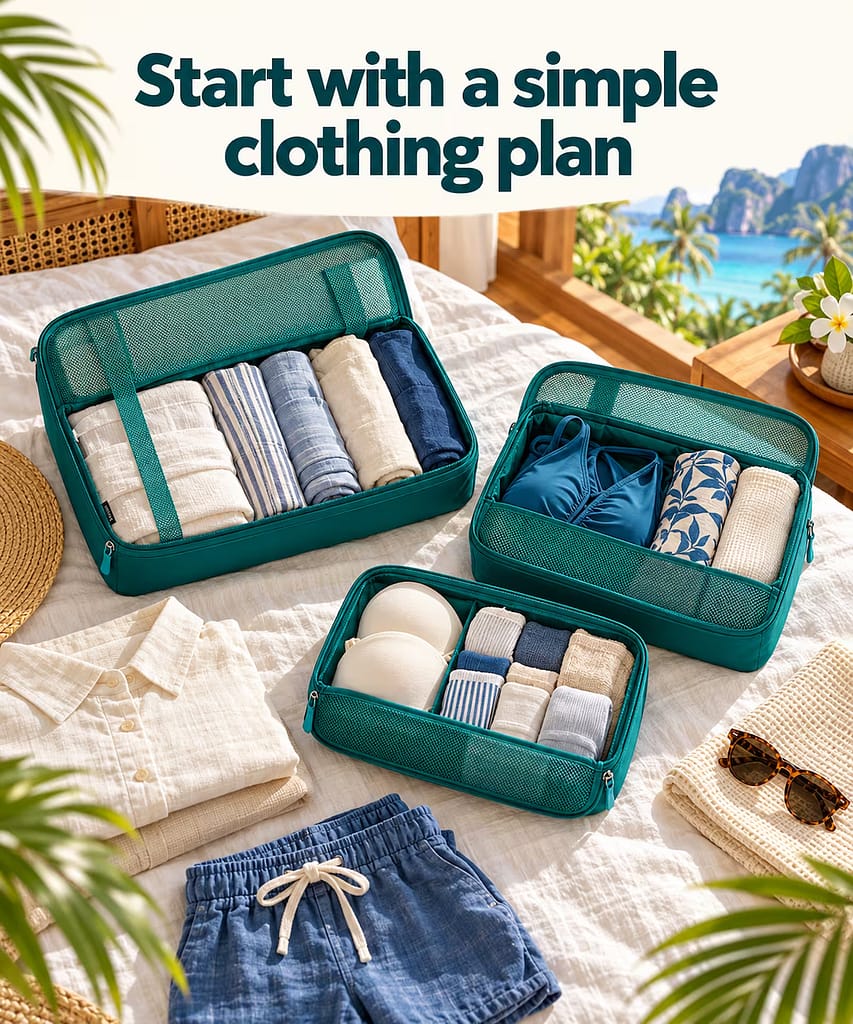 BAGAIL Packing Cubes: A Practical Guide for Thailand Travel 8 Start with a simple clothing plan