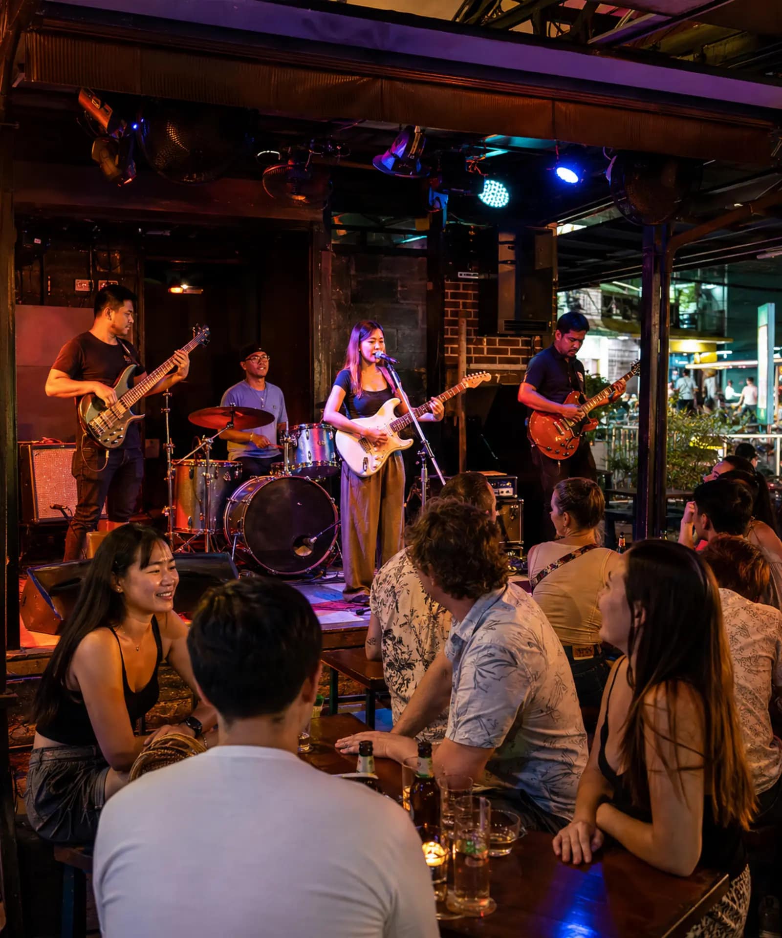 The 3 Ways to Experience Walking Street Pattaya 4 Live band performing in a pub near Walking Street Pattaya