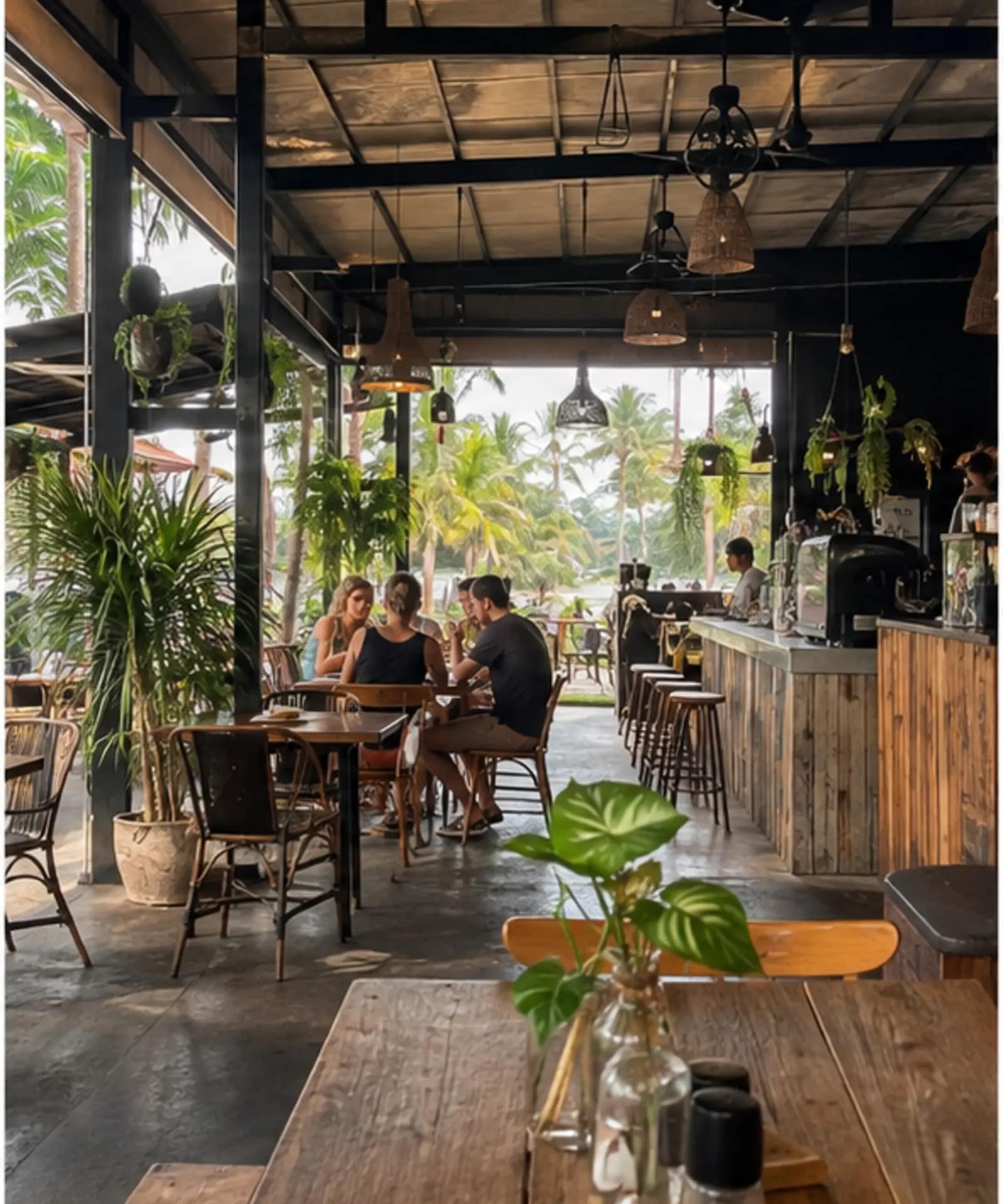 10 Best Restaurants in Koh Phangan for First-Time Visitors 26 Relaxed tropical cafe interior at Kontainer Koh Phangan